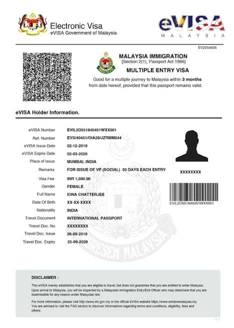 Malaysia Visa Documentation